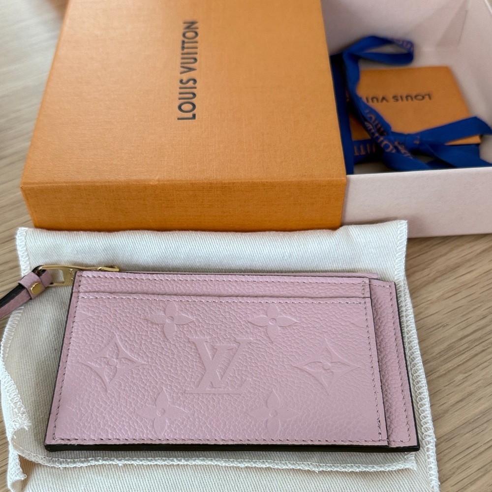 Louis Vuitton Light Pink Leather Card Holder